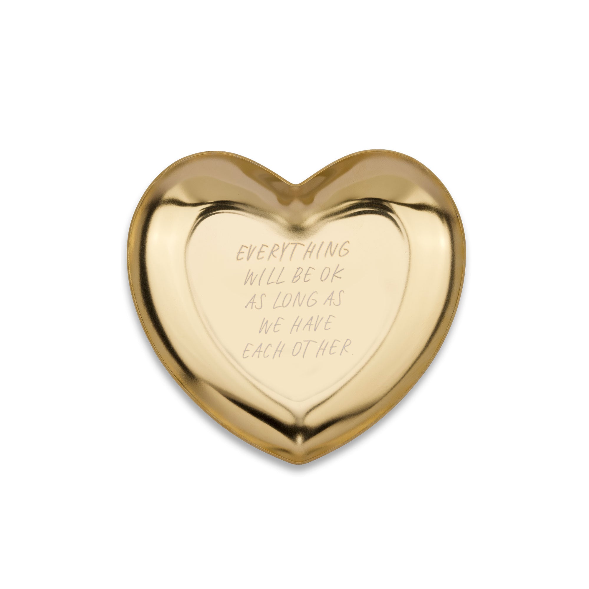 Kleine Herzschale "everything will be ok", Gold
