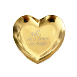 Kleine Herzschale "all we have is now", Gold