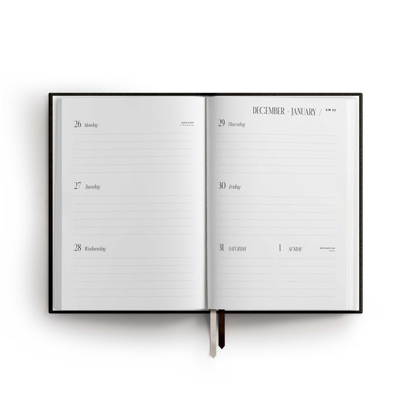 Kalender 2023 | A5, schwarz/gold