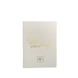 Greeting card "Little Something", A6, white/gold