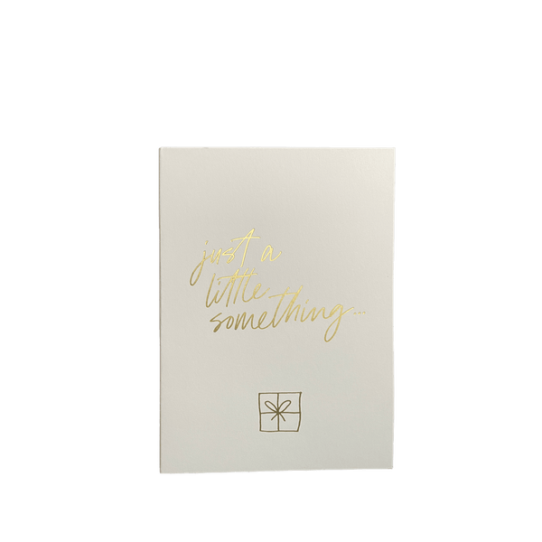 Greeting card "Little Something", A6, white/gold