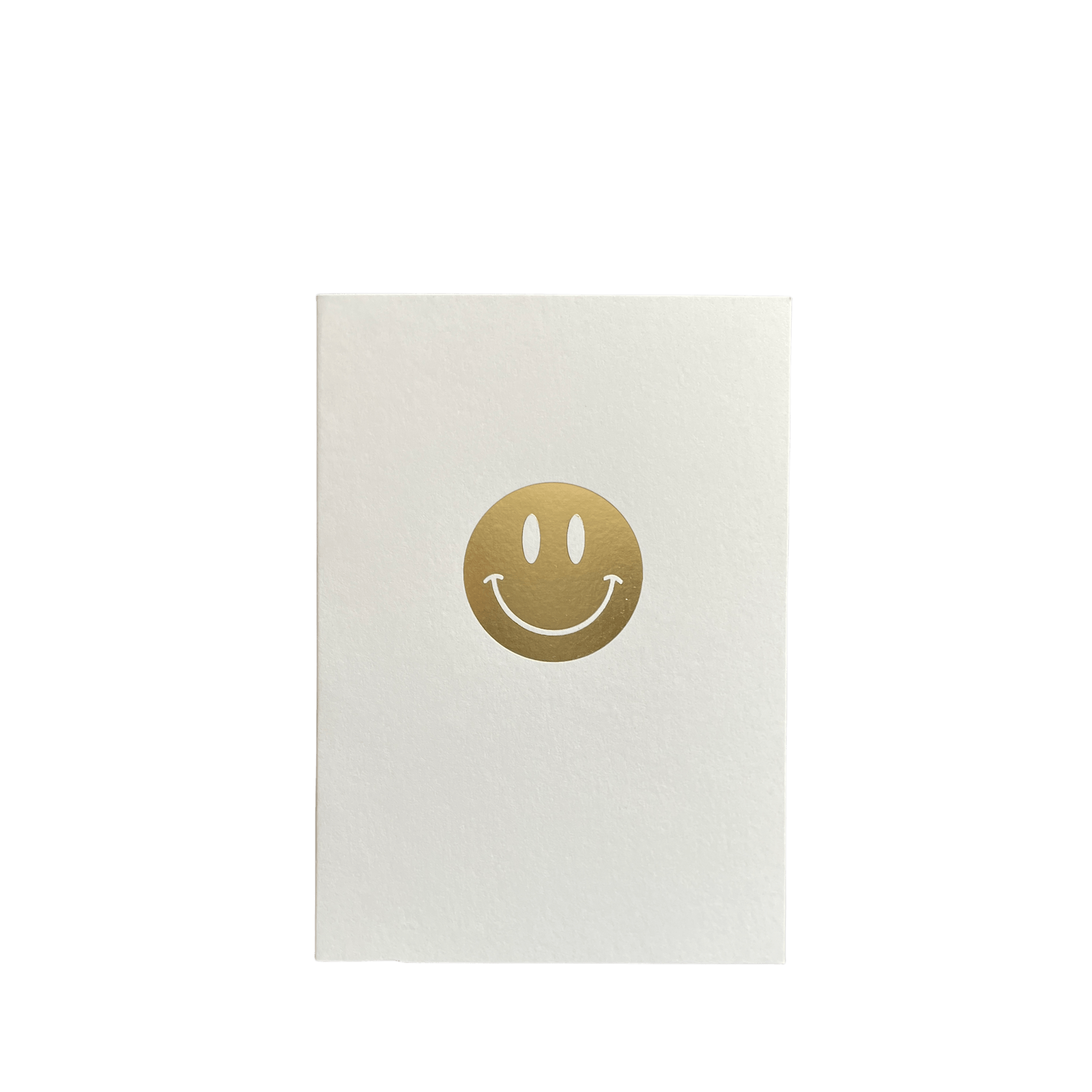 Greeting Card "Smiley", A6, White/Gold