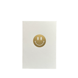 Grußkarte "Smiley", A6, Weiß/Gold