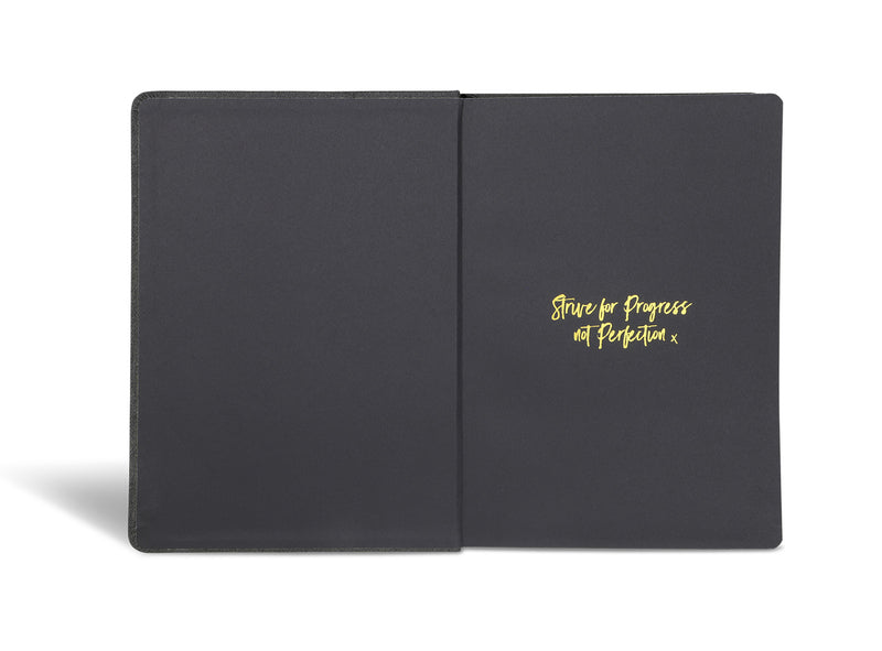 Notebook "Perfection Fucker", A5, Black/Gold