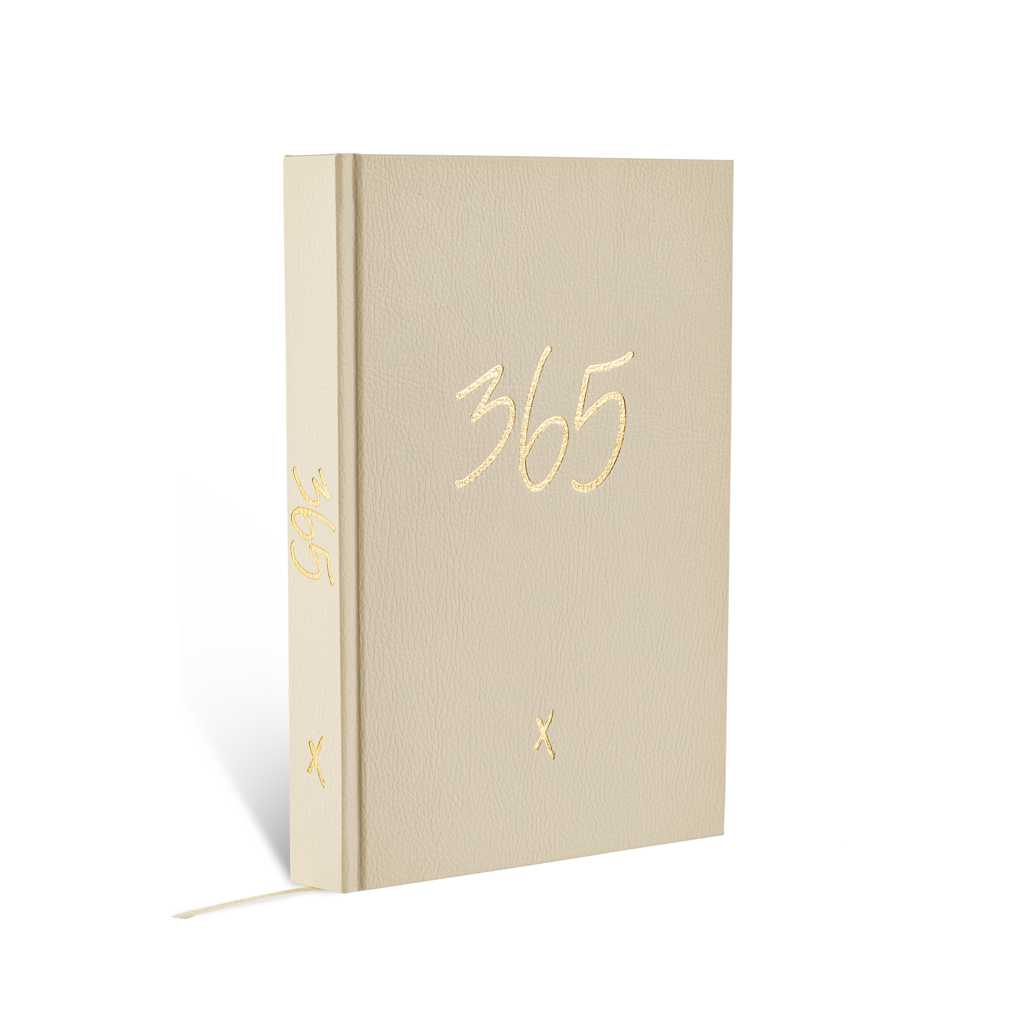 Notizbuch "365", A5, Elfenbein/Gold