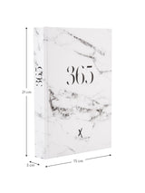 Notizbuch "365", A5, Marmor Weiß