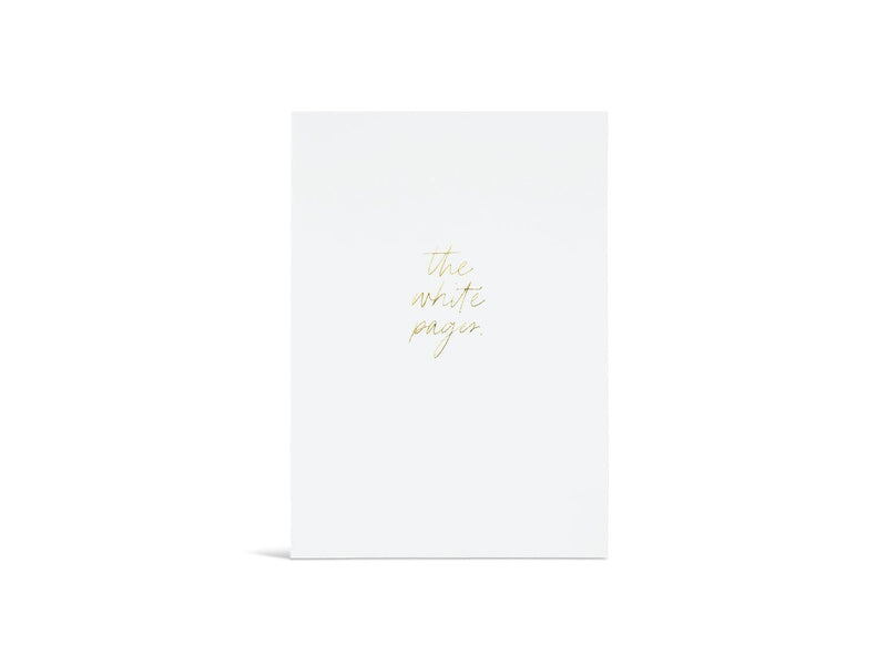 Notebook "White Pages" A5, White/Gold