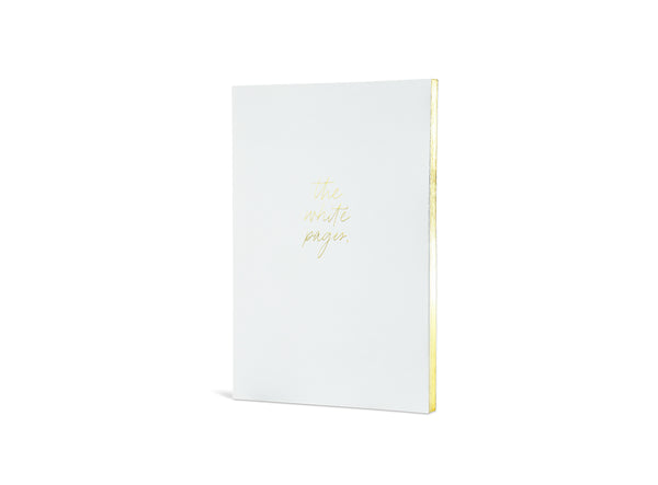 Notebook "White Pages" A5, White/Gold
