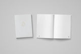 Notebook "White Pages" A5, White/Gold