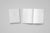 Notizbuch "White Pages" A5, Weiß/Gold