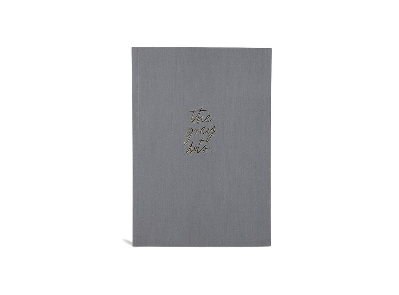 Notebook "Grey Dots" A5, Grey/Gold