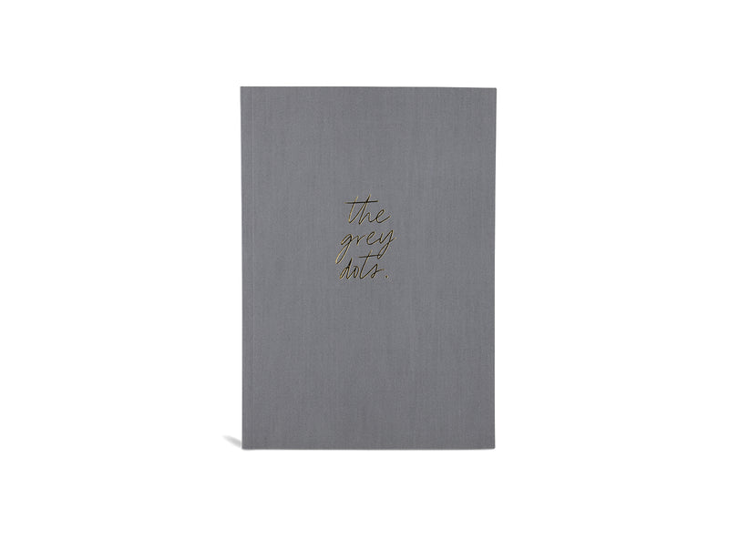 Notebook "Grey Dots" A5, Grey/Gold