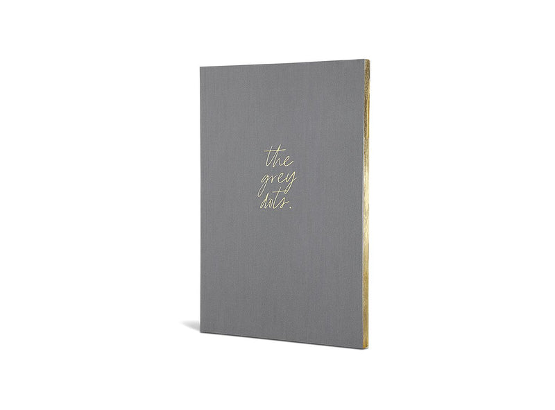 Notebook "Grey Dots" A5, Grey/Gold