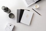 Notebook "Grey Dots" A5, Grey/Gold