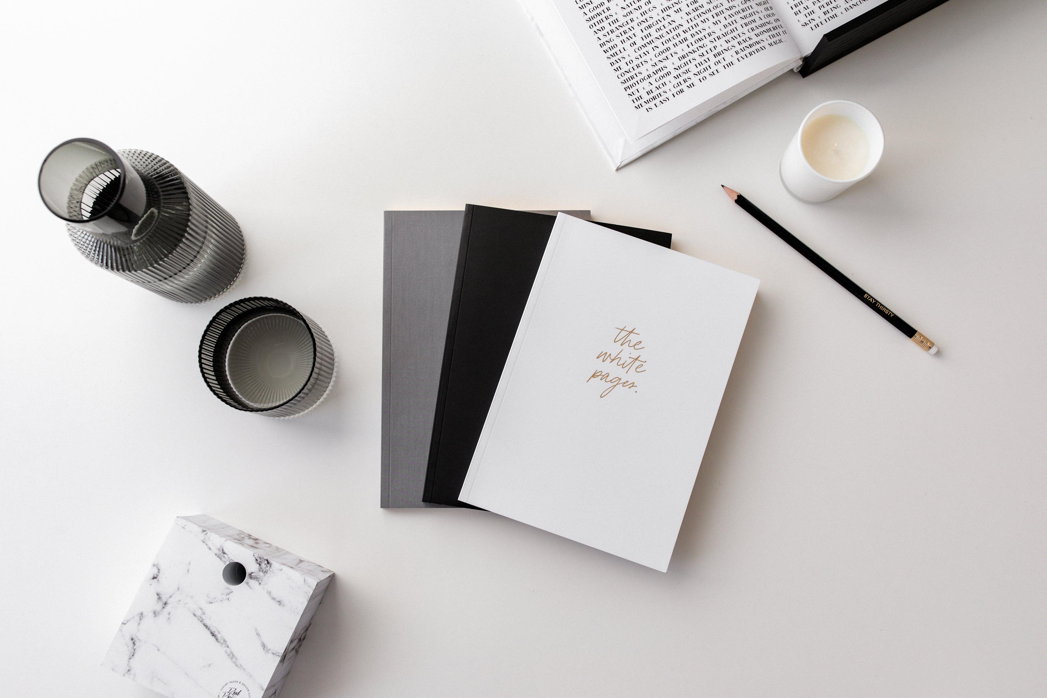 Notebook "Black Lines", A5, Black/Gold