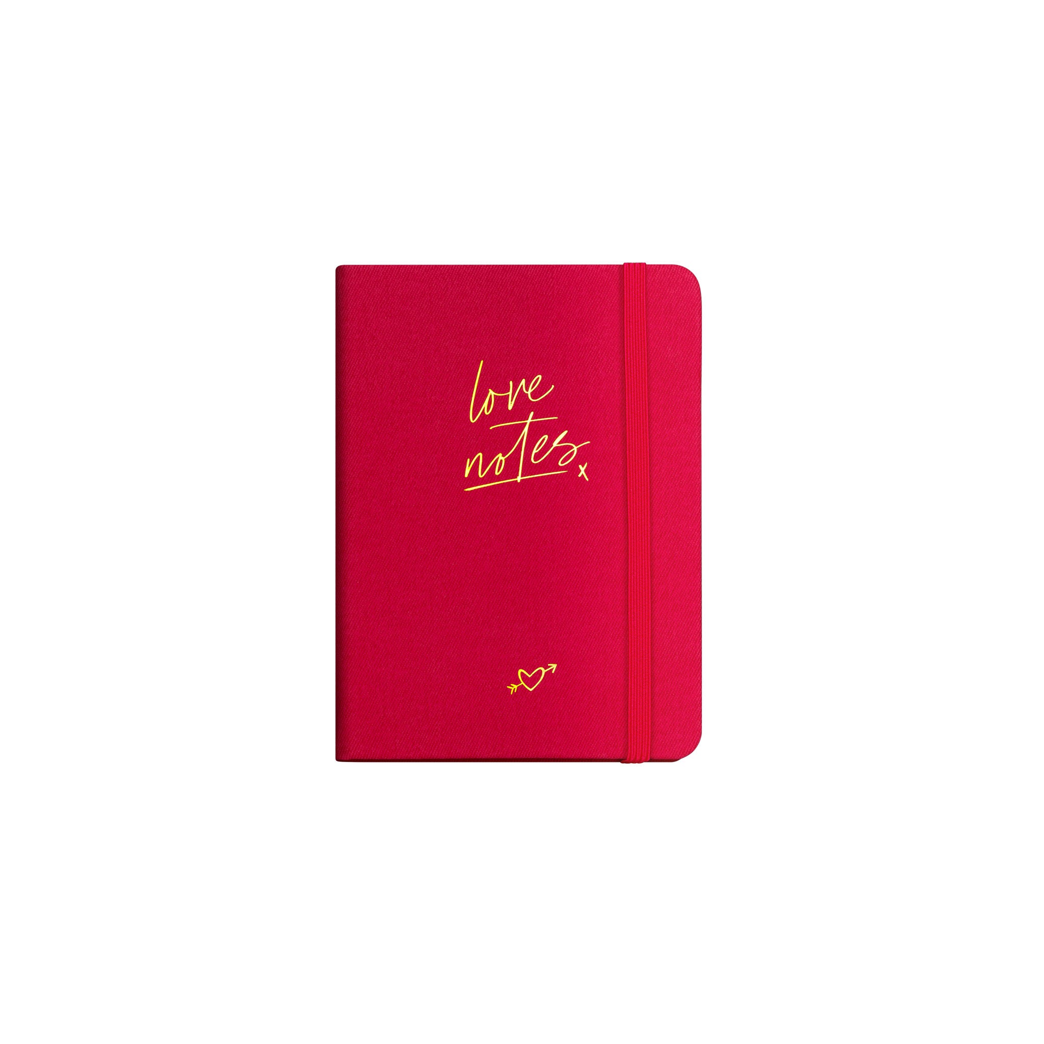 Notebook "Love Notes", A6, Red/Gold