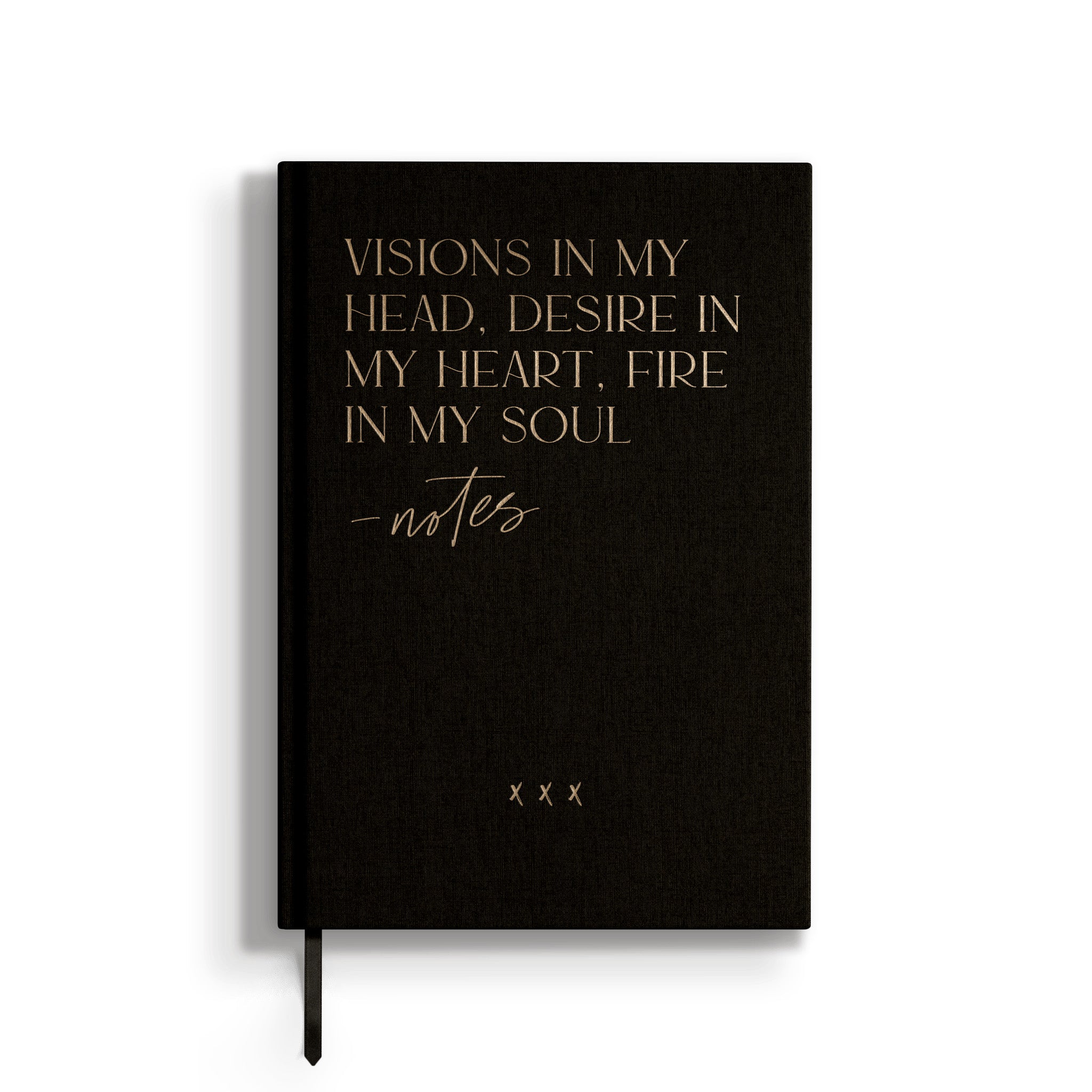 Notebook "Visions", A5, Black/Gold