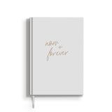 Notizbuch "now+forever", A5, Weiß/Gold