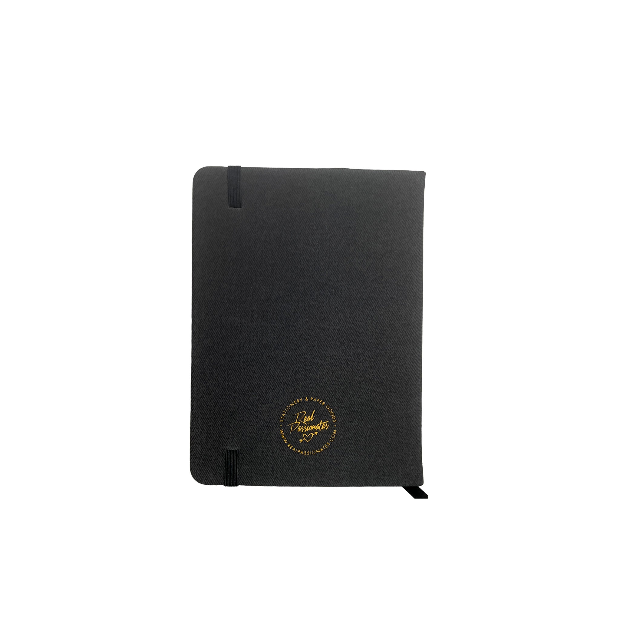 Notizbuch "Smiley" | A6 | Anthrazit/Gold