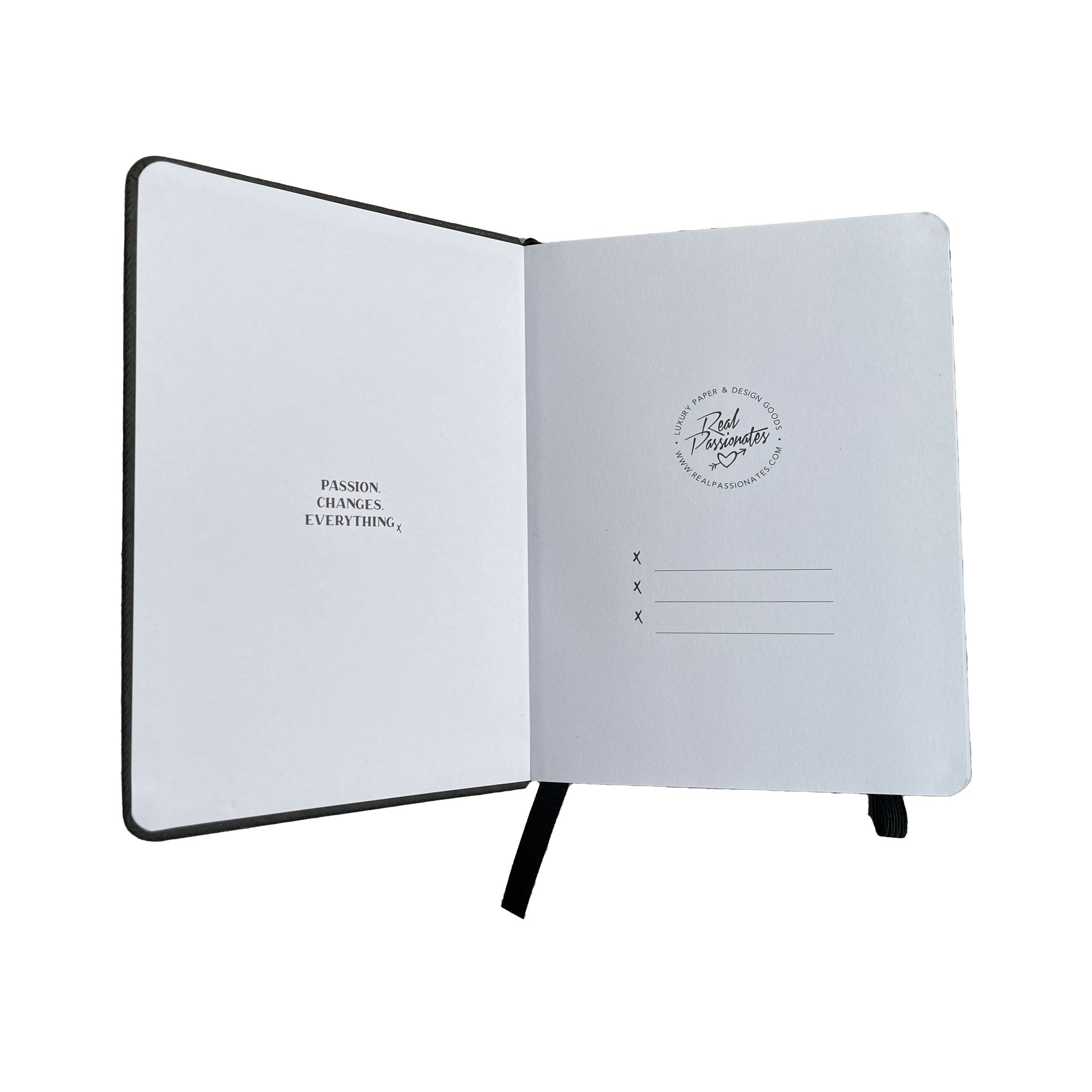 Notizbuch "Smiley" | A6 | Anthrazit/Gold