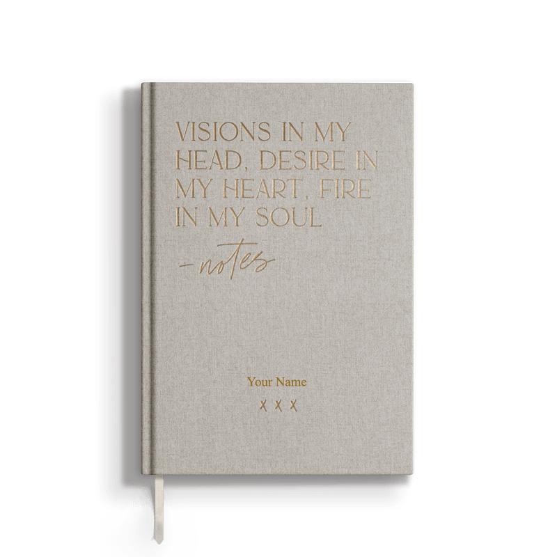 Notizbuch "Visions", A5, beige/Gold