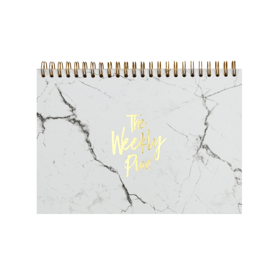 Notepad "Weekly Plan", A5, White/Gold