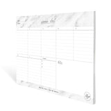 Notizblock/Planner Sheet, A4, Weiß/Marmor
