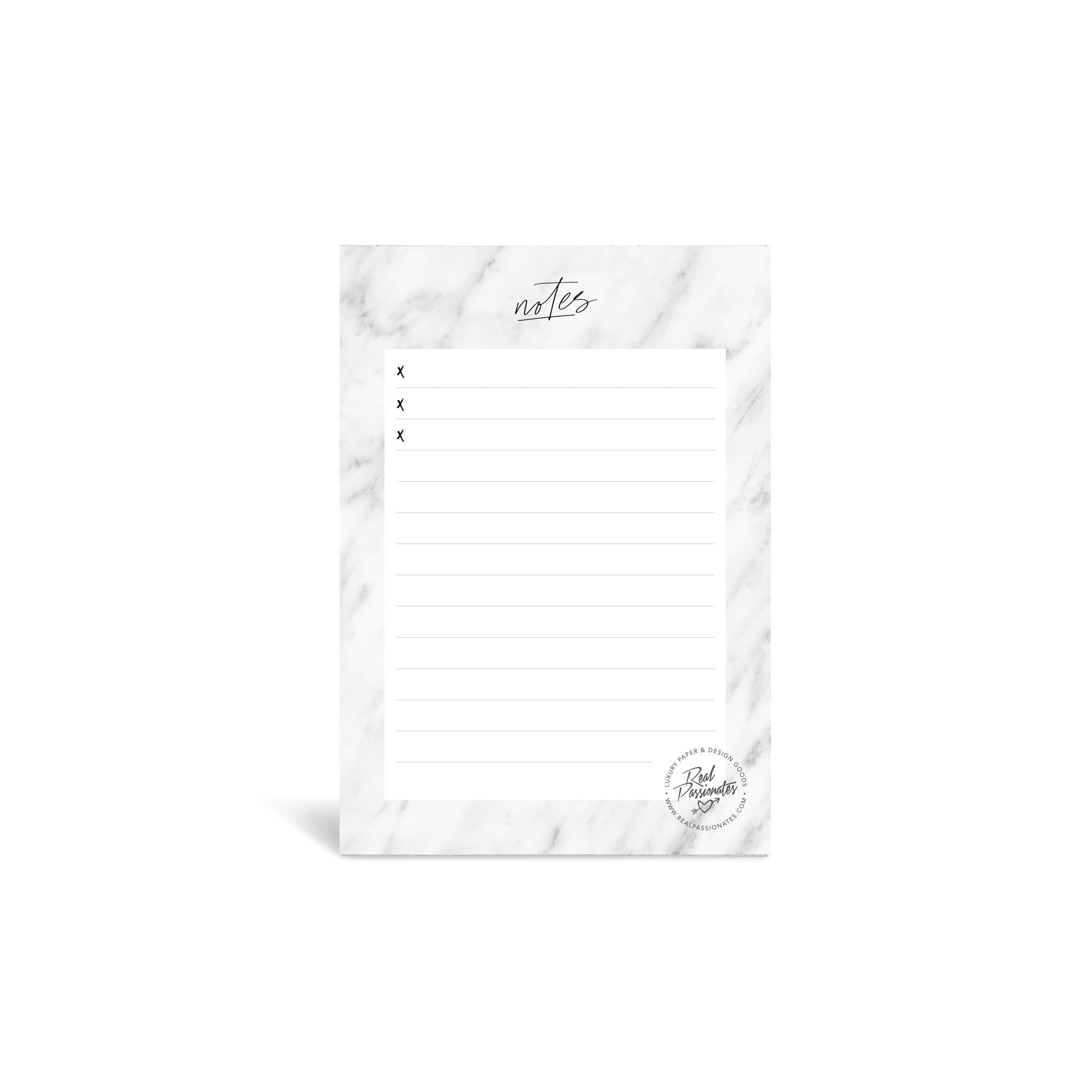 Little Notepad "Notes", A6, Marble White