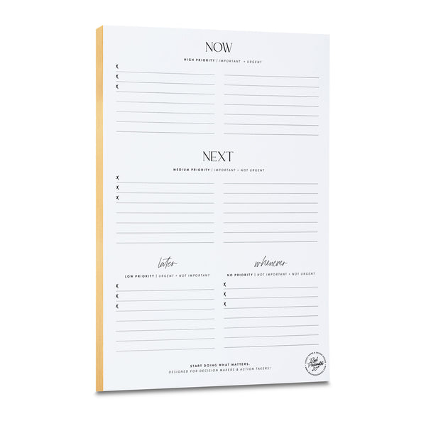 Planner / Notepad "Priority Matrix", A4, simple & gold