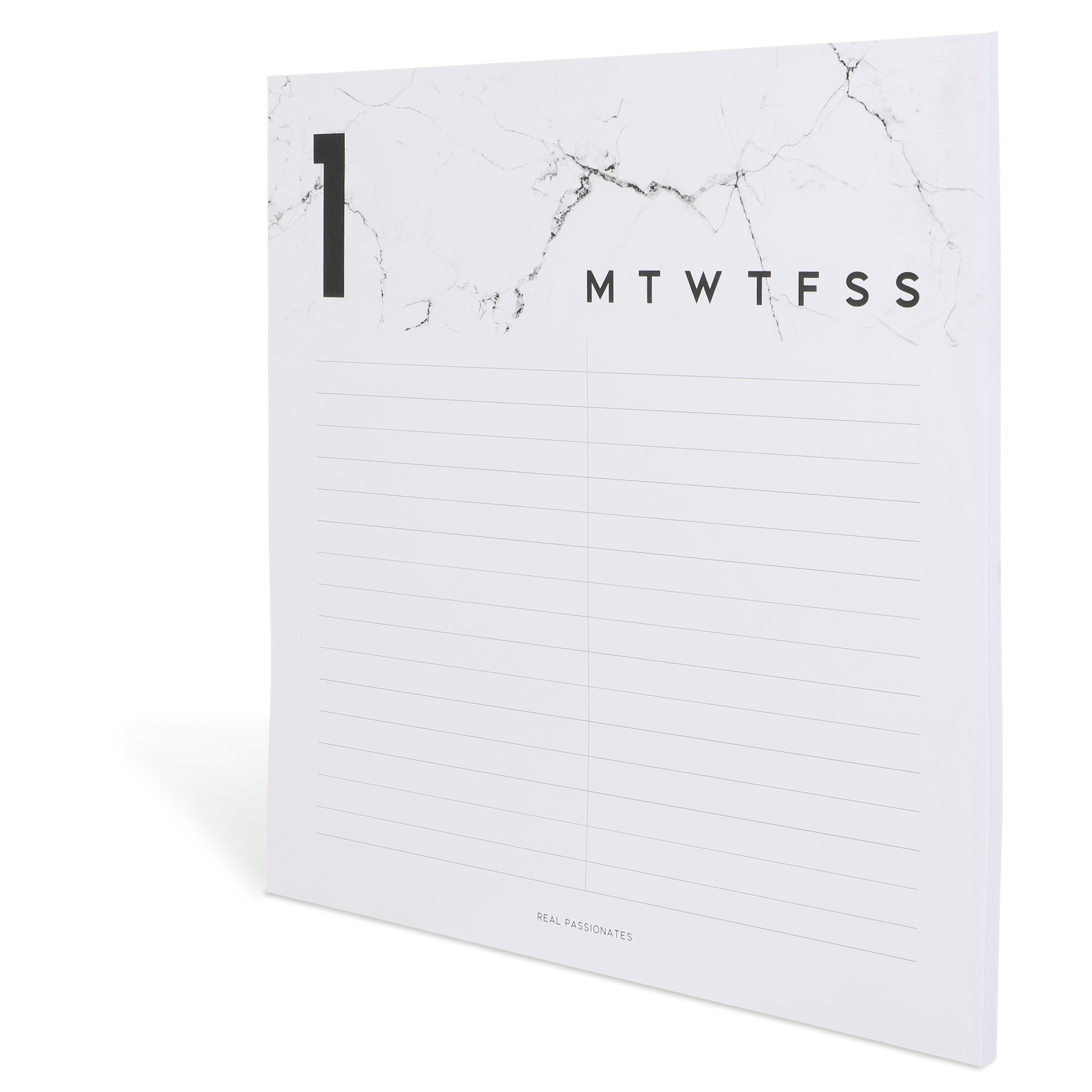 Notepad Set "Daily 1-31", 21 x 21 cm, Marble White
