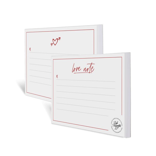 Notizblock Set "Love", A6, Weiß