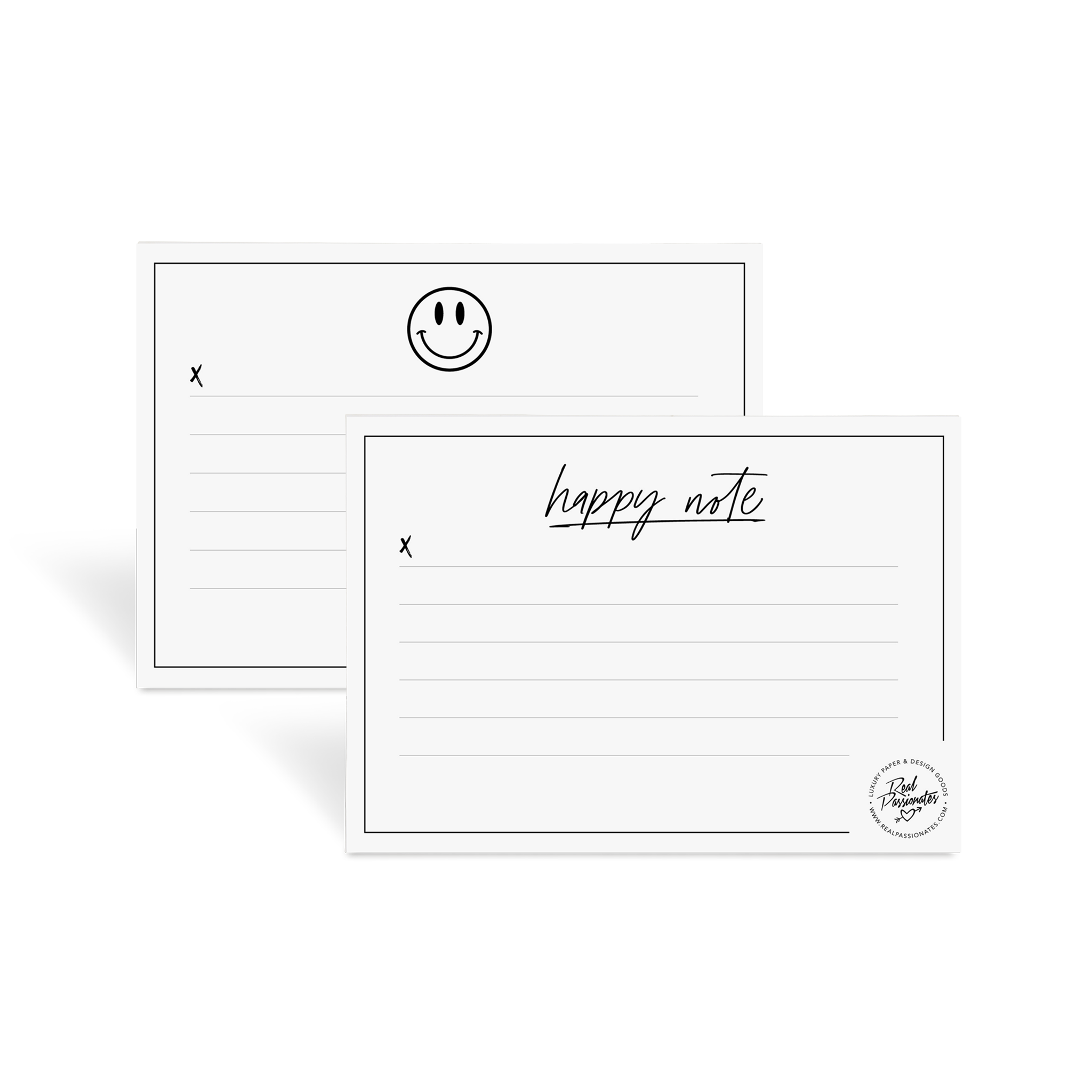 Notepad Set "Happy", A6, White