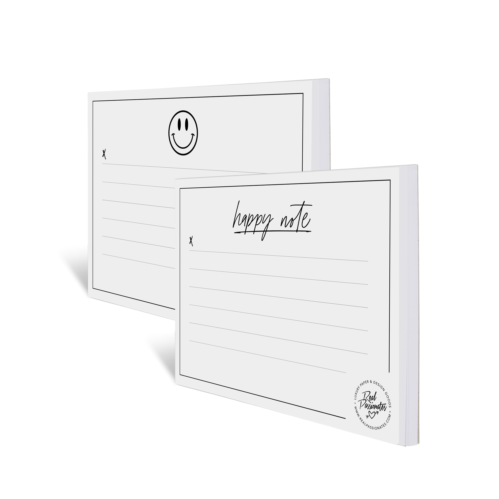 Notepad Set "Happy", A6, White