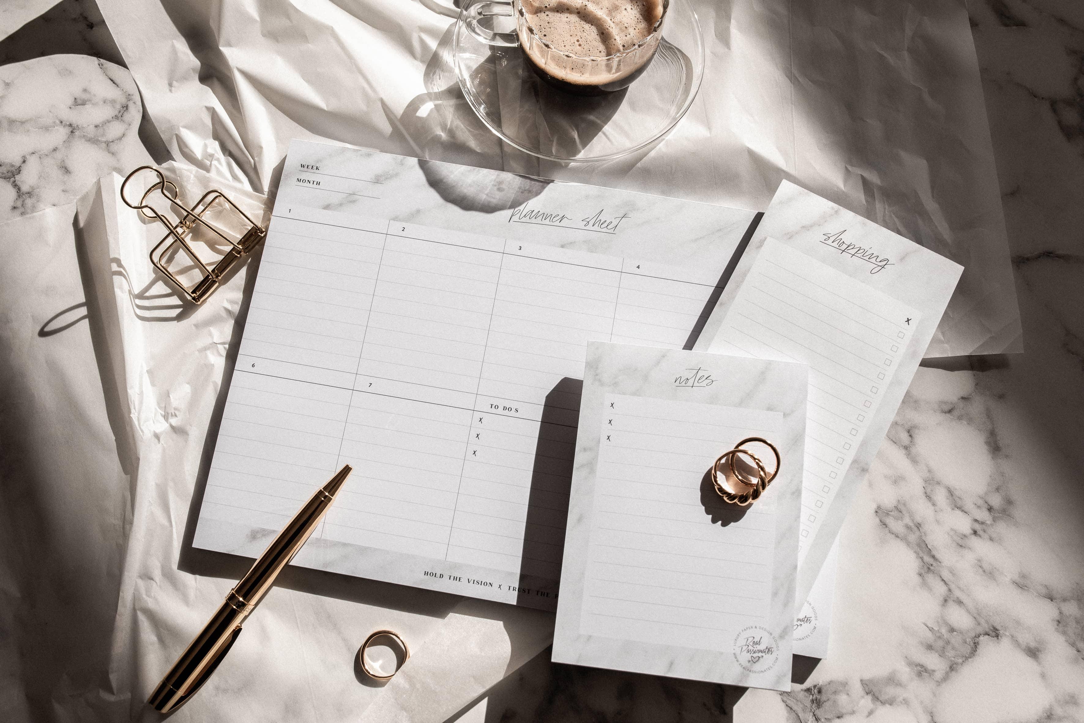 Little Notepad "Notes", A6, Marble White