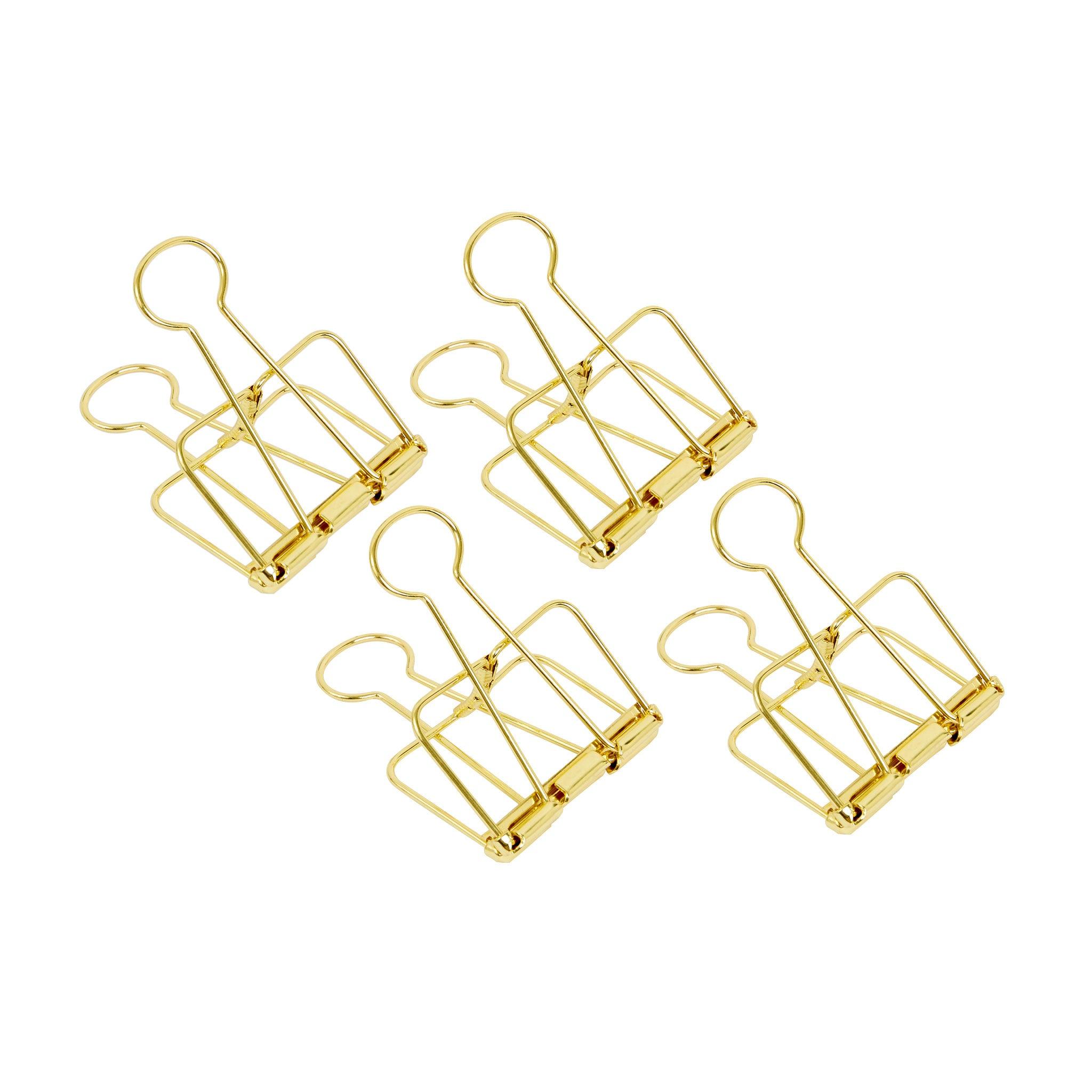 XL Foldback Clips, Gold, 4 Stück