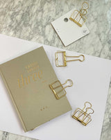 XL Fold Back Clips Set, Gold, 4 Stück