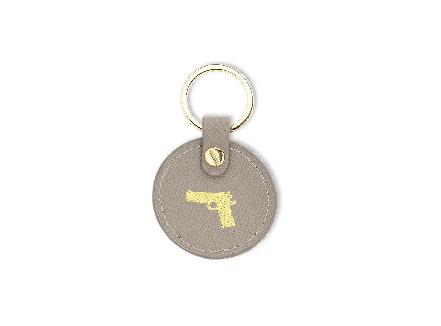 Set Card Case & Keychain "bang!", light grey