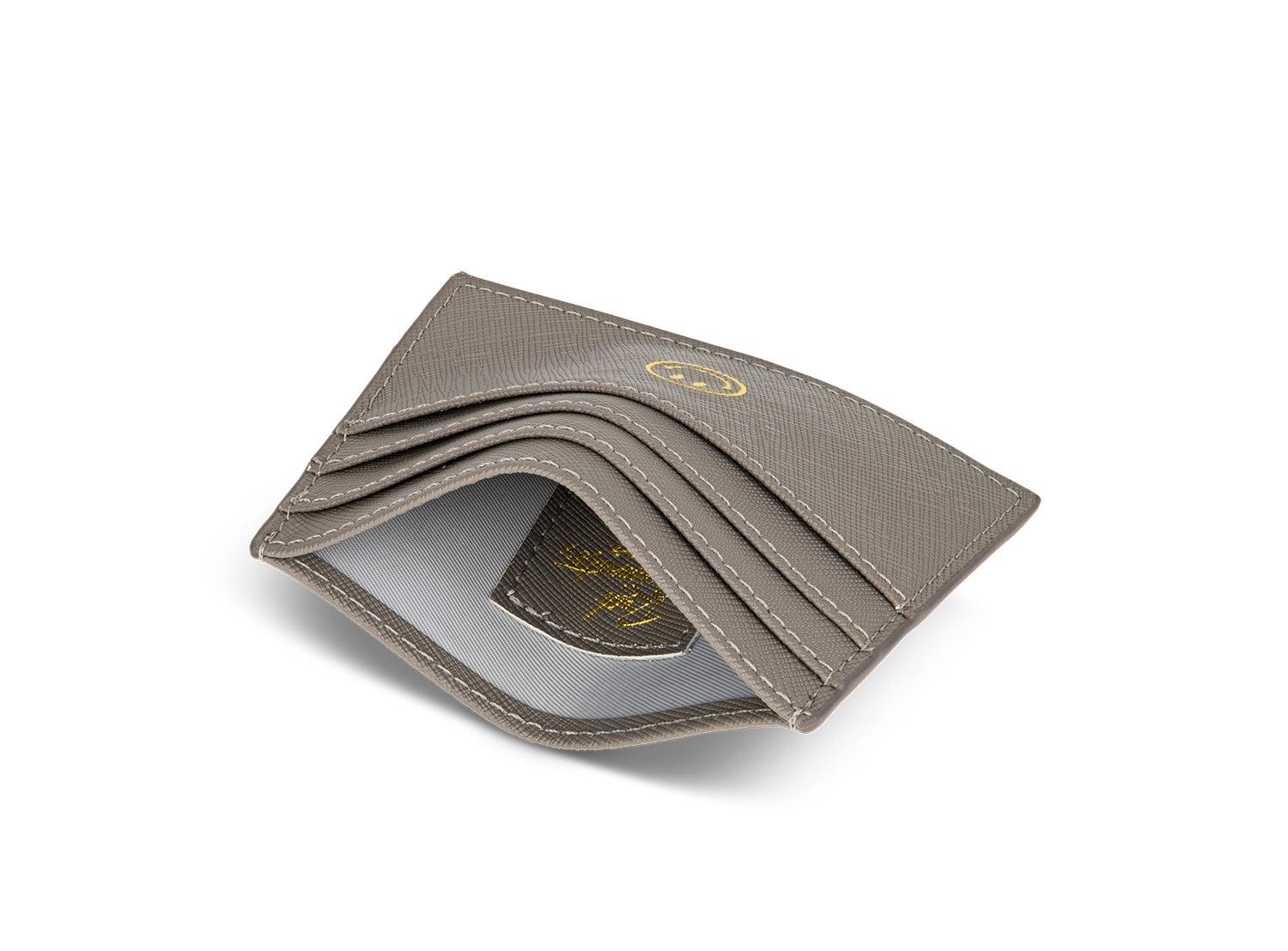 Set Card Case & Keychain "Smiley", light grey